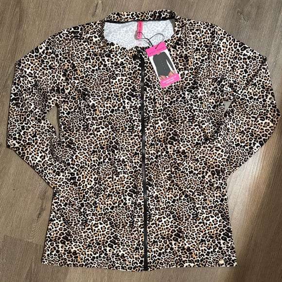 Betsey Johnson Rash Guard Leopard Print - Picture 4 of 8